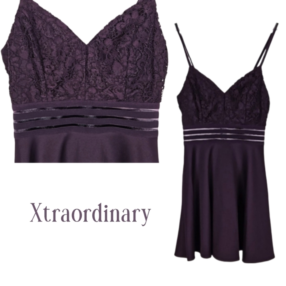 Vintage Dark Purple Party Dress